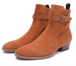 Haute qualité mode perional hommes chaussures nouvelle liste en cuir véritable haut bottines