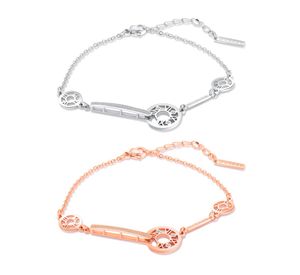 Mode de haute qualité Trois bracelet numérique romain mannequin Rose Gold Round Bijoux Summer Gift 3GS9247936327