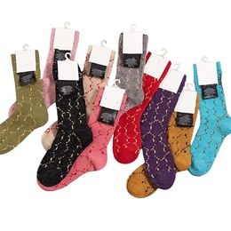 Hoogwaardige mode vintage warme katoenen sok herfst winter dame dik casual meisje middelste buis sokken voor vrouwen