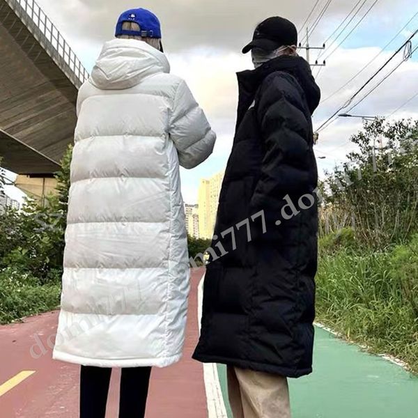 Haute qualité mode chaud longue doudoune manteau d'extérieur pour hommes femmes noir et blanc XS-XXL