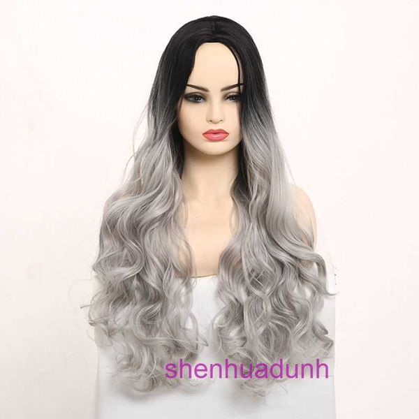 Peluca de moda de alta calidad tienda en línea tienda de venta caliente para mujer cabello largo y rizado diadema de ola grande