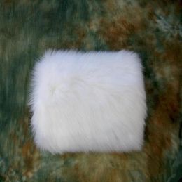 Manchon d'hiver en fausse fourrure de haute qualité, couleur blanc ivoire, chauffe-mains de mariée chaud et bon marché, gants de mariage 3181602