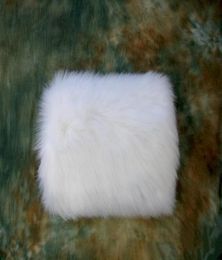 Hoge kwaliteit namaakbont winter handmof ivoor witte kleur goedkope warme bruids handwarmers bruiloft handschoenen3752552