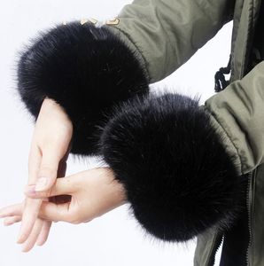 Hoogwaardige faux bont winter handmof ivoor witte kleur goedkope warme bruids handwarmers trouwhandschoenen