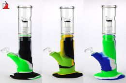 Hoogwaardige filter Smoker Bubbler Silicone Water Pipe Creative Silicon Bong met Pyrex Oil Burner DAB Rig3962875
