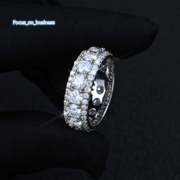 Hoge kwaliteit fijne sieraden hiphop ring Moissanite 100% passeer de diamanttestheren en damesjuwelen