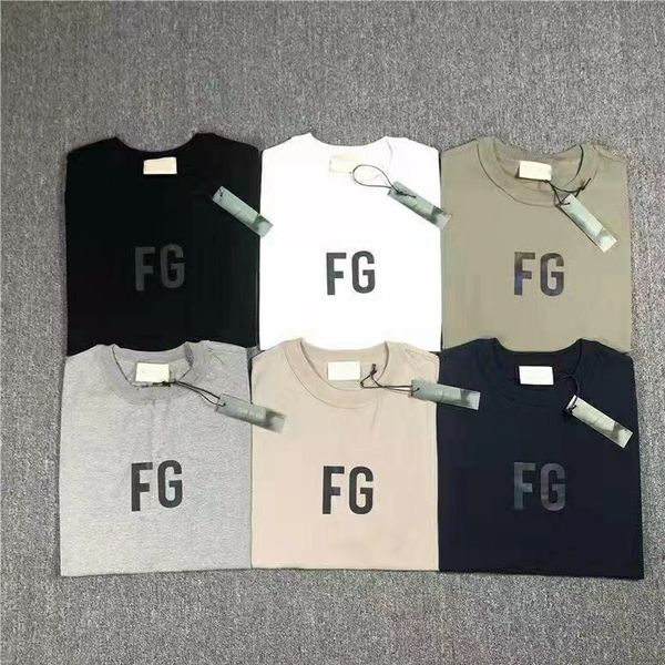 T-shirts FOG de haute qualité pour hommes Designer Crewneck T-shirt à manches courtes Fashion 3M Reflective Dazzle FG Alphabet Print Tees Loose Men's Women's T-shirts S-5XL