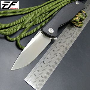 Cuchillo de bolsillo plegable de alta calidad 58-60 HRC con hoja 9cr13mov Mango G10 Gran regalo / colección de cuchillos con caja negra de regalo Multicolor