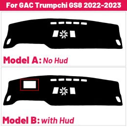 Haute qualité pour GAC Trumpchi GS8 2022 2023 Tableau de bord de la voiture Mat à mobilisation Soleil Évitez les tapis légers anti-UV intérieur