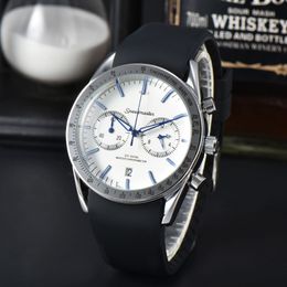 Haute qualité pour hommes montres designer luxe OMG Quartz pleine fonction chronographe minimaliste montre pour hommes à la mode décontracté bracelet en caoutchouc montre-bracelet