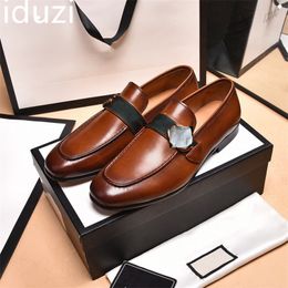 Chaussures habillées de haute qualité pour les designers doux hommes chaussures en cuir véritable marron noir bout pointu hommes d'affaires Oxfords chaussures décontractées taille 38-45