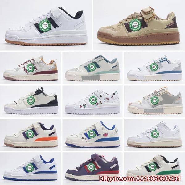 Forum de haute qualité Low 84 Femmes Hommes Casual Chaussures Bad Bunny Boucle Forums Le premier café Easter Egg Retour à l'école Blanc Noir Royal Bleu Vert Plate-forme Baskets de sport