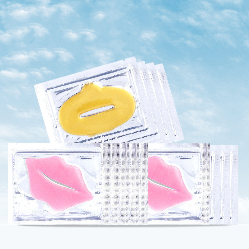 Colágeno Máscara de cristal Máscara labial Cuidado com manchas hidratantes linhas de reparo hidratante nutritivo lábios Plumannsment Gel Pad 50pcs