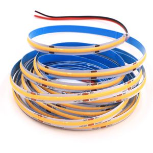 Hoge Kwaliteit Gratis Cut DC 12 V/24 V 3000 K 4000 K 6000 K Flexibele Tape Licht Cob Led Strip Licht Voor Decoraties