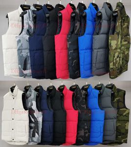 Hoogwaardige Franse mannen Winter Down Tactical Vest Classic Feather Weskit Jacket Casual Vesten Coat North Puffer Doude OME HOMME EU S2405191