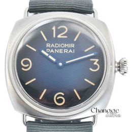 Hoge kwaliteit volledige functie chronograaf Designer horloges kwarts klok Penerei Pam 1335 radiiomir tre giornni en acier inoxydable avec cadran bleu