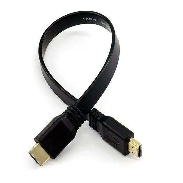 Prise en charge du câble compatible HD HD HD de haute qualité Support de câble 3D Male à Male Cordon de câble plat pour la vidéo audio HD TV 30 cm 50 cm