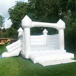 Trampolines gonflables en PVC de haute qualité, château gonflable blanc, maison gonflable avec souffleur d'air pour mariage