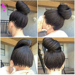 Hoge kwaliteit Volledige Senegalese 2x Twist Braids Wig Synthetische Afro Twisted Hair Heat Resistant Braiding Lace Voorpruik voor zwarte vrouwen