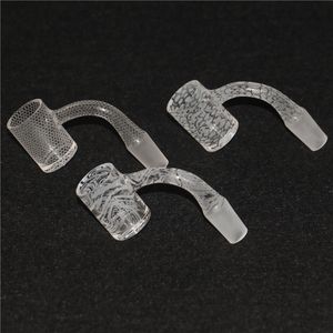 Haute qualité pleine soudure fumer bord biseauté Quartz Banger 14mm clous pour bangs en verre récupérateur cendriers adaptateur déroulant