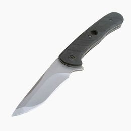 Couteau pliant de haute qualité G7160 Flipper 8Cr13Mov Lame à pointe de goutte G10 avec poignée en tôle d'acier inoxydable Roulement à billes Couteaux de poche EDC