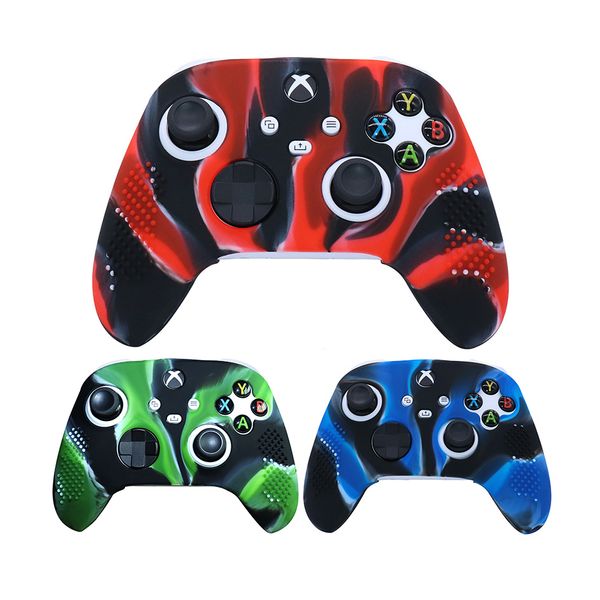 Funda de silicona de camuflaje Gamepad de alta calidad para XBOX Series X S Controlador antideslizante Funda protectora suave Camo Skin DHL FEDEX EMS ENVÍO GRATIS