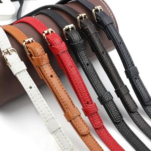 Hoge kwaliteit lederen tassen riem verstelbare vervanging Crossbody riemen gouden hardware voor vrouwen DIY tasaccessoires 240105