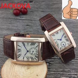 Hoge kwaliteit echt Leer Mode Man Vrouw Horloge 35mm 28mm luxe mannelijke klok gehelen Top stijl kalender quartz polsw296J