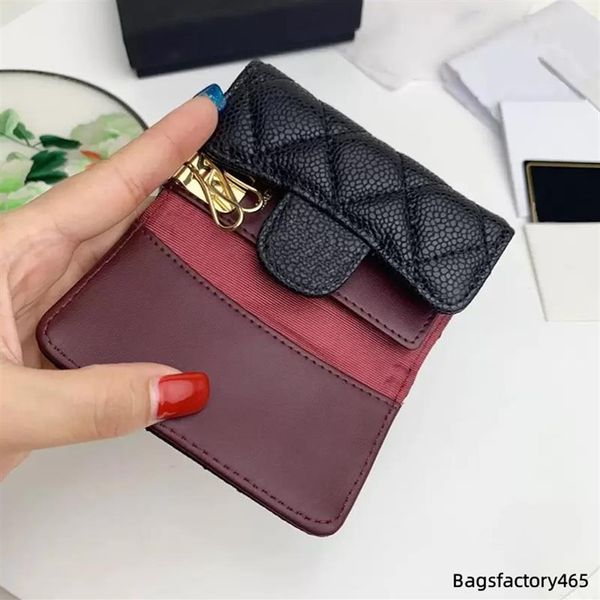 Haute qualité en cuir véritable porte-clés femmes porte-clés organisateur pochette vache fendu portefeuille femme de ménage porte-clés Mini carte Bag237o