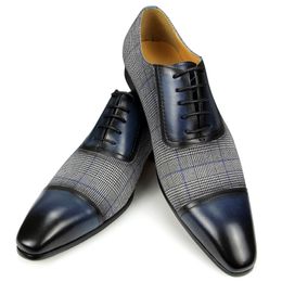 Echte lederen schoenen van hoge kwaliteit Geen geweven elegante stijlvolle designerschoenen voor heren Lace-up nieuwe Britse casual leren schoenen