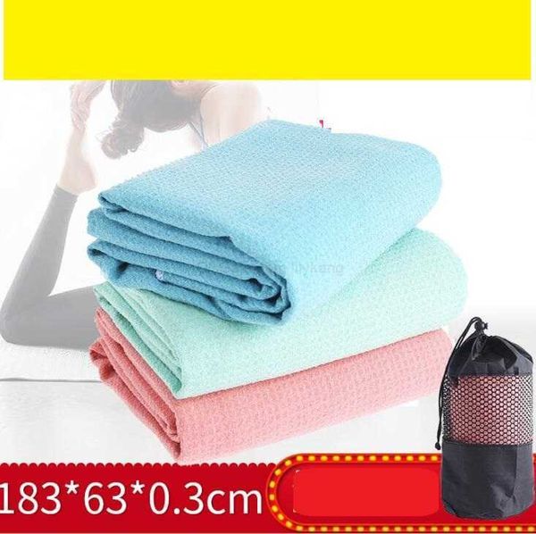 New Gird Pattern tapis de yoga serviettes résistance au dérapage points de silicone couverture doux tapis de pilates confortables couverture avec sac en filet Alkingline