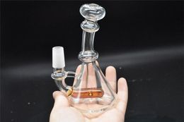 Vidrio de alta calidad Bongs Reciclador Plataformas petroleras Tubos de agua de vidrio Pipa para fumar Envío gratis Bong Hookahs Shisha 14 mm conjunta