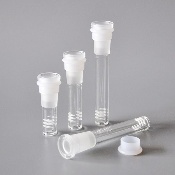 Tige en verre de haute qualité avec 6 coupes Tige de 18,8 mm dans un bol de 14 mm Diffuseur/réducteur de tige en verre de 3 cm/5 cm/8 cm Accessoire de fumée