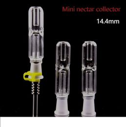 Kit NC de vidrio de alta calidad con punta de titanio Punta de cuarzo 14 mm 18 Dab Nectar Collector bong para cera