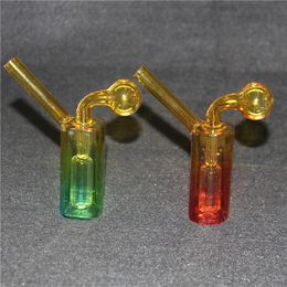 Brûleur à mazout en verre de haute qualité bong narguilé barboteur avec double matrice perc cendrier en verre avec tuyau d'eau de brûleur à mazout mâle de 10 mm