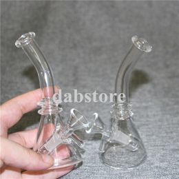 Pipes à eau en verre dab Rig Hookah Mini Bongs en verre Rigs avec 10mm Joint Glas Blunt Bong