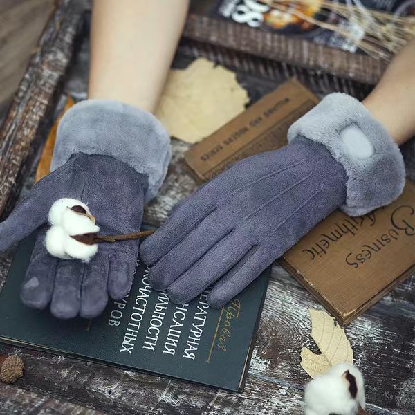 Gants de haute qualité hommes designer femmes gants en cuir hiver extérieur chaud cinq doigts en cuir artificiel moto gants pour hommes en gros AC