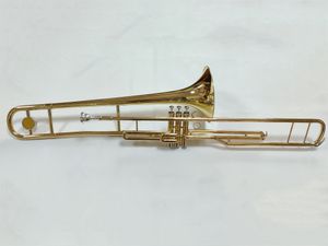 Trombone à pistons en laque dorée de haute qualité