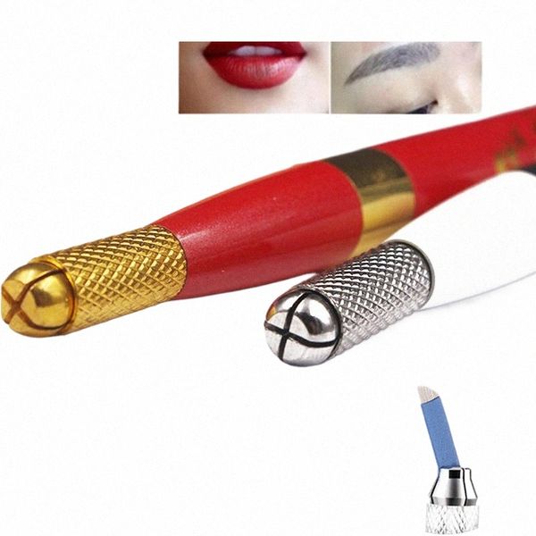 Haute qualité or manuel stylo machine professionnelle maquillage permanent main 3D Microblading sourcil outil tatouage approvisionnement Accories e7Bf #