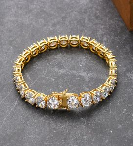Bracelets de tennis CZ plaqués en or de haute qualité.