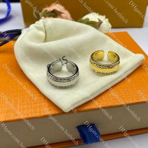 Hoge kwaliteit gouden ring ontwerper diamanten ringen voor vrouwen luxe paar ring verlovingssieraden heren kerstcadeau