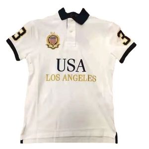 Golfkleding van hoge kwaliteit USA Polo Shirt 2024 Heren met korte mouwen Zomer Luxe ontwerper Los Angeles Borduurwerk Oversized T -shirt 240511