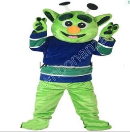 Haute qualité vert elfes monstres mascotte Costume dessin animé ensemble fête d'anniversaire jeu de rôle taille adulte carnaval cadeau de noël