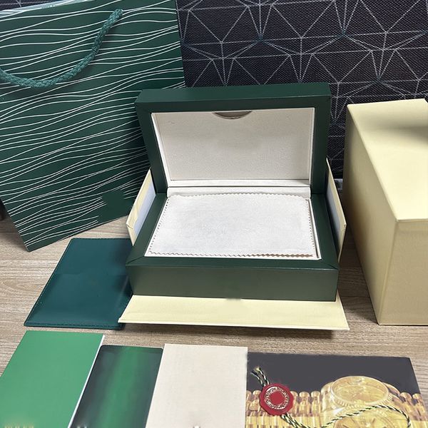 Boîte de montre verte de haute qualité, certificat de sac en papier, Boîte d'usine originale de Watch / Wong Watch, accessoires, sac à main