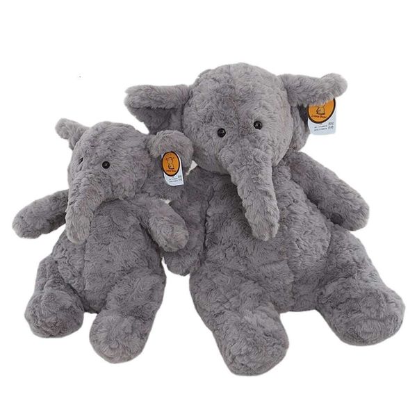 Elefante gris gris de alta calidad juguete peluche animal para bebés niños niños pequeños regalos de cumpleaños de ropa de cama tira de almohada muñeca de trapo