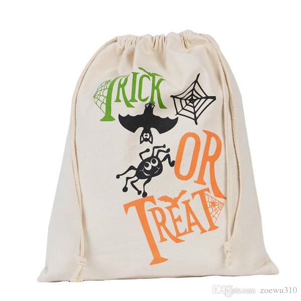 Haute qualité Halloween toile Portable sac à provisions personnalisé grande capacité Festival citrouille bonbons stockage cadeau sac à main WDH0092