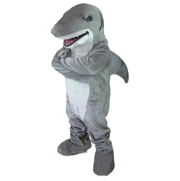 Costume de mascotte de requin gris personnalisé de haute qualité