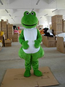 Costumes de mascotte de grenouille verte d'Halloween de haute qualité, robe de soirée fantaisie, personnage de dessin animé, carnaval, Noël, Pâques, publicité, fête d'anniversaire