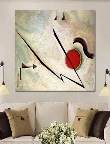 Pintado a mano de alta calidad Pintura Kandinsky Pintura Aceite de reproducción sobre lienzo Arte abstracto Decoración del hogar Arte moderno Línea 7505534