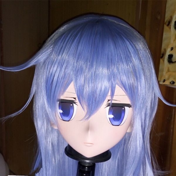 Alta calidad femenina hecha a mano KIG silicona cabeza completa máscara de anime kigurumi cosplay crossdresser fetish personalizar rol